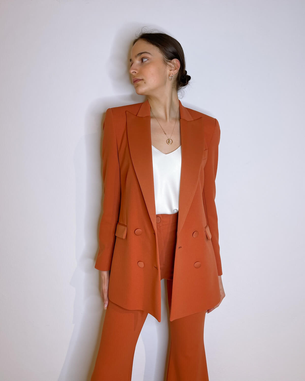 BLAZER DOPPIOPETTO SFIANCATO - ATENA COGNAC - Mirror Clothing