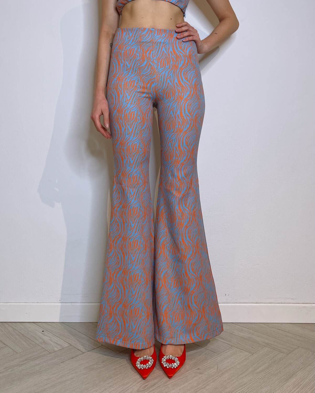 PANTALONE A ZAMPA ANIMALIER - Mirror Clothing