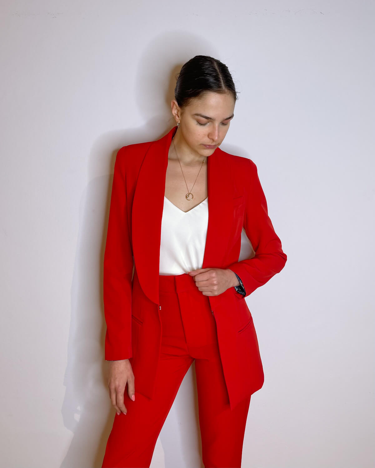 BLAZER SFIANCATO CON GANCIO - VENERE ROSSO - Mirror Clothing