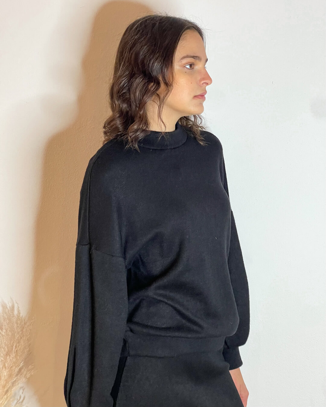 Maglione Oversize Collo Alto Grigio Souvenir - Scintille Store - Foto 4