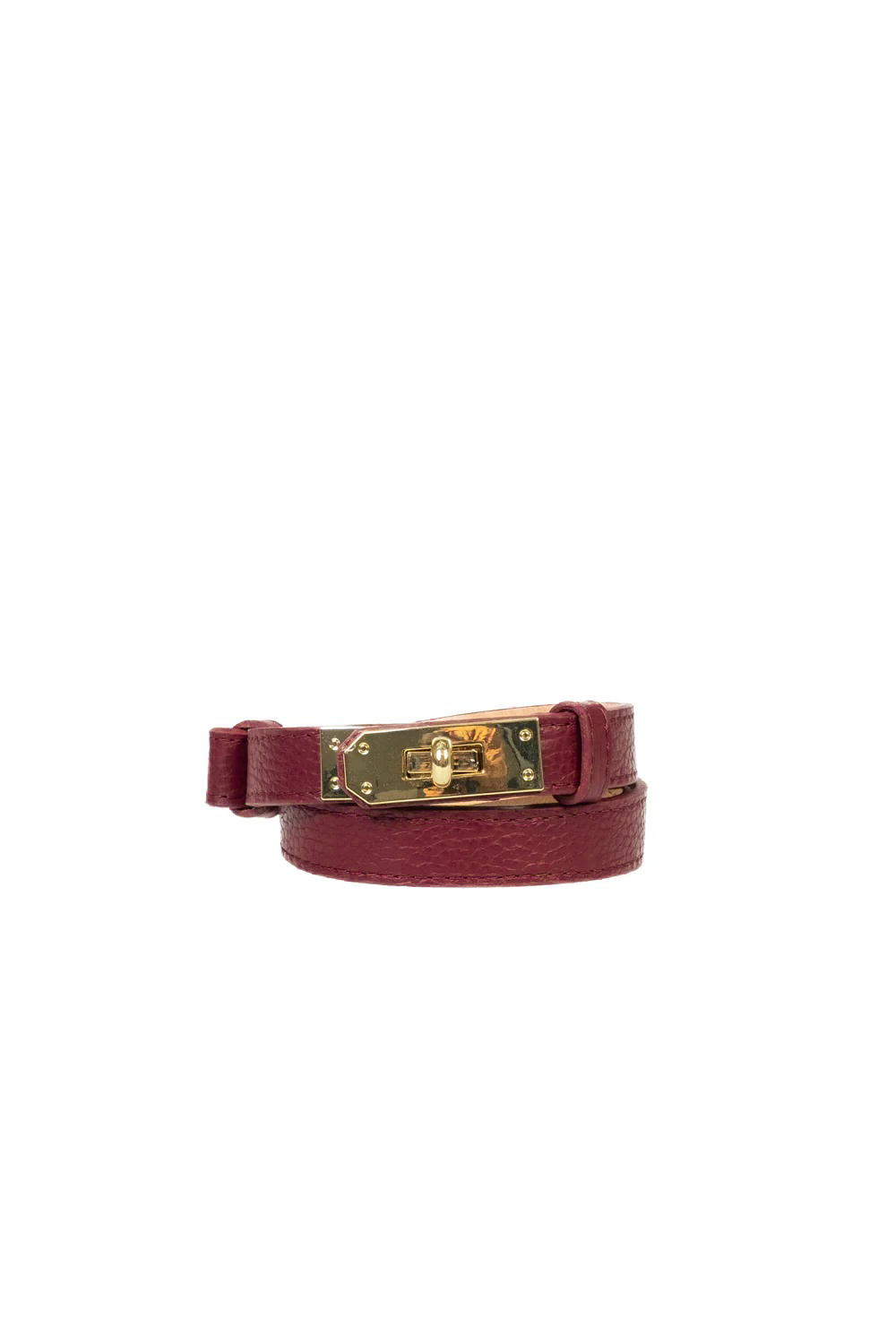 CINTURA IN PELLE MARTELLATA REGOLABILE CON SISTEMA COULISSE - immagine 5