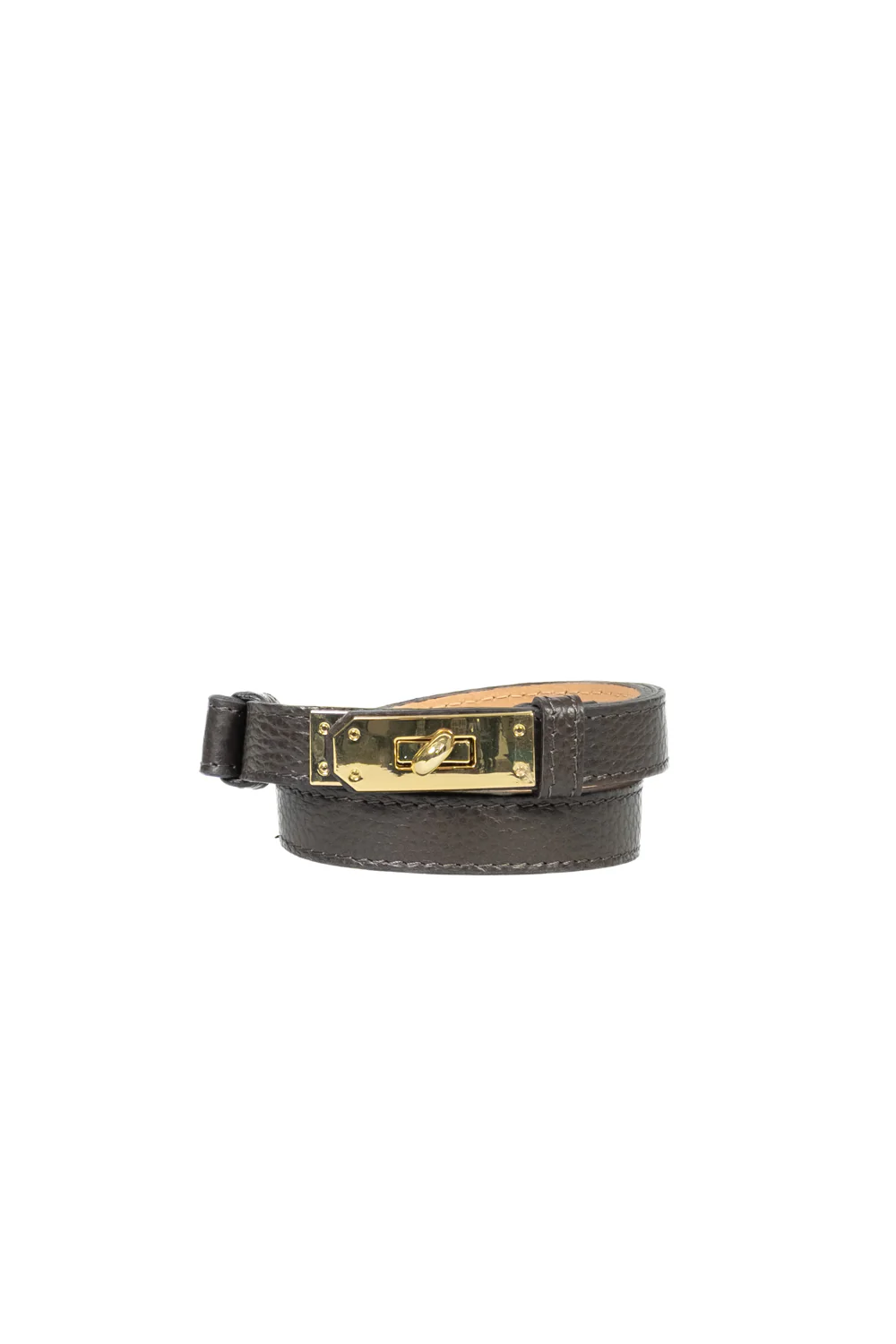 Cintura Donna In Pelle Elastica - Larga, Vintage, Con Fibbia Oro, Taglia Unica Regolabile