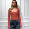 BODY CON SCOLLO QUADRO - KOSTUMN°1