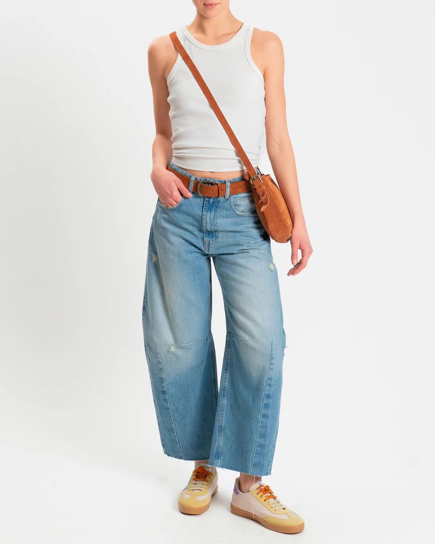 Alternative view of JEANS BALLOON LAVAGGIO THÈ CON ABRASIONI - BARBARA - HAVEONE