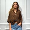 CAMICIA IN MUSSOLA CON COLLO ALLA COREANA - HAVEONE