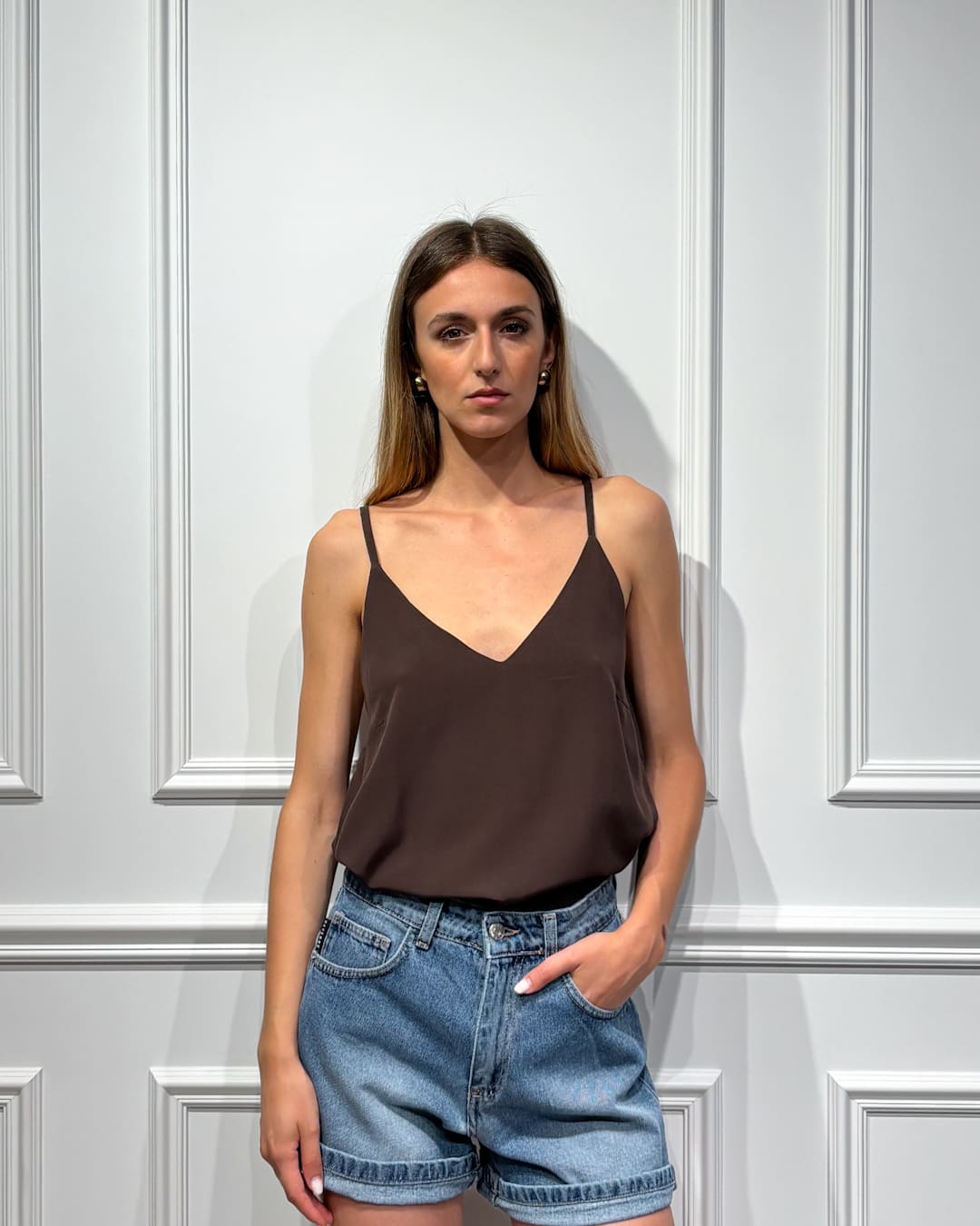 TOP IN VISCOSA CON SPALLINI - HAVEONE