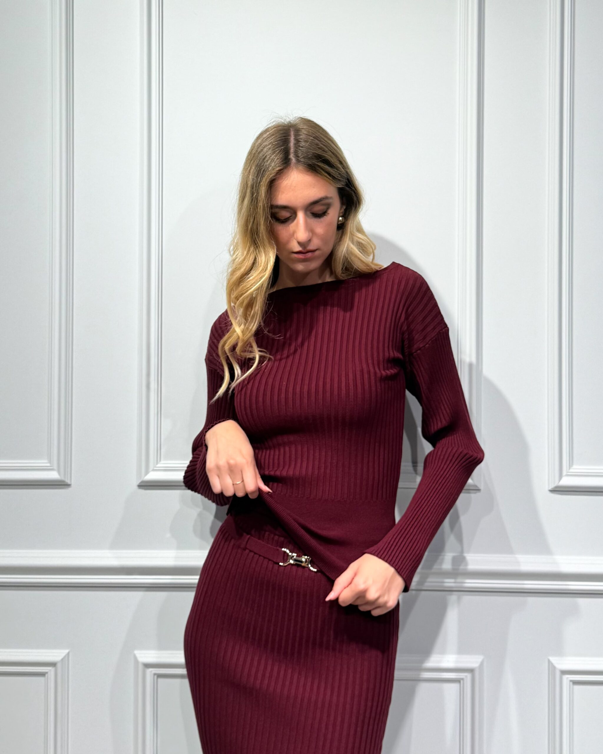 MAGLIA SHIFFER MISTO VISCOSA A COSTINE - GLENDA - KONTATTO