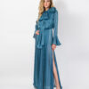 ABITO LUNGO LAMÉ CON ROSE - SO CHIC - SILENCE LIMITED