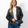 BIKER OVERSIZE IN VERA PELLE - TENSIONE IN