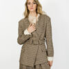 BLAZER CON CINTURA PIED DE POULE - HAVEONE