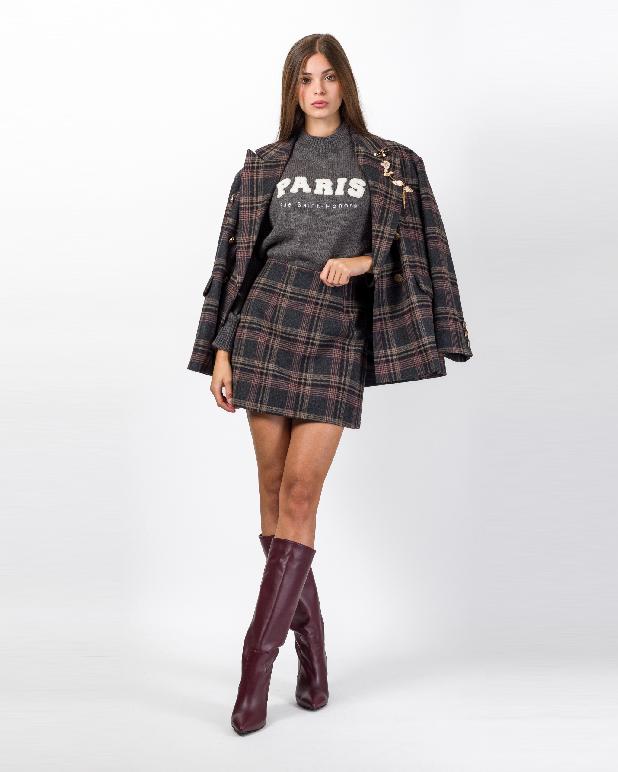Alternative view of BLAZER DOPPIOPETTO CHECK CON SPILLE - BLAIR - DIXIE