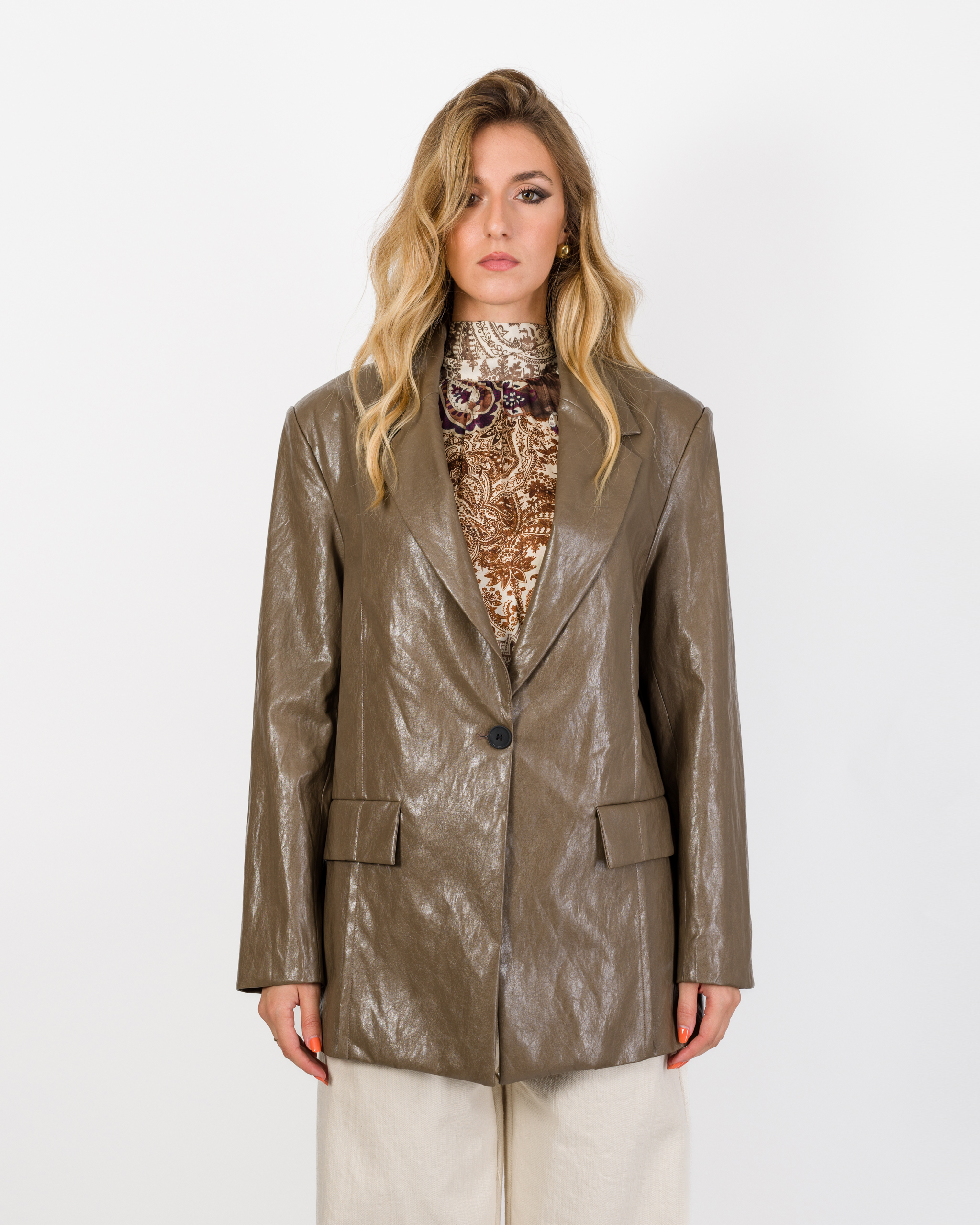 Alternative view of BLAZER OVERSIZE IN ECOPELLE - ELEH