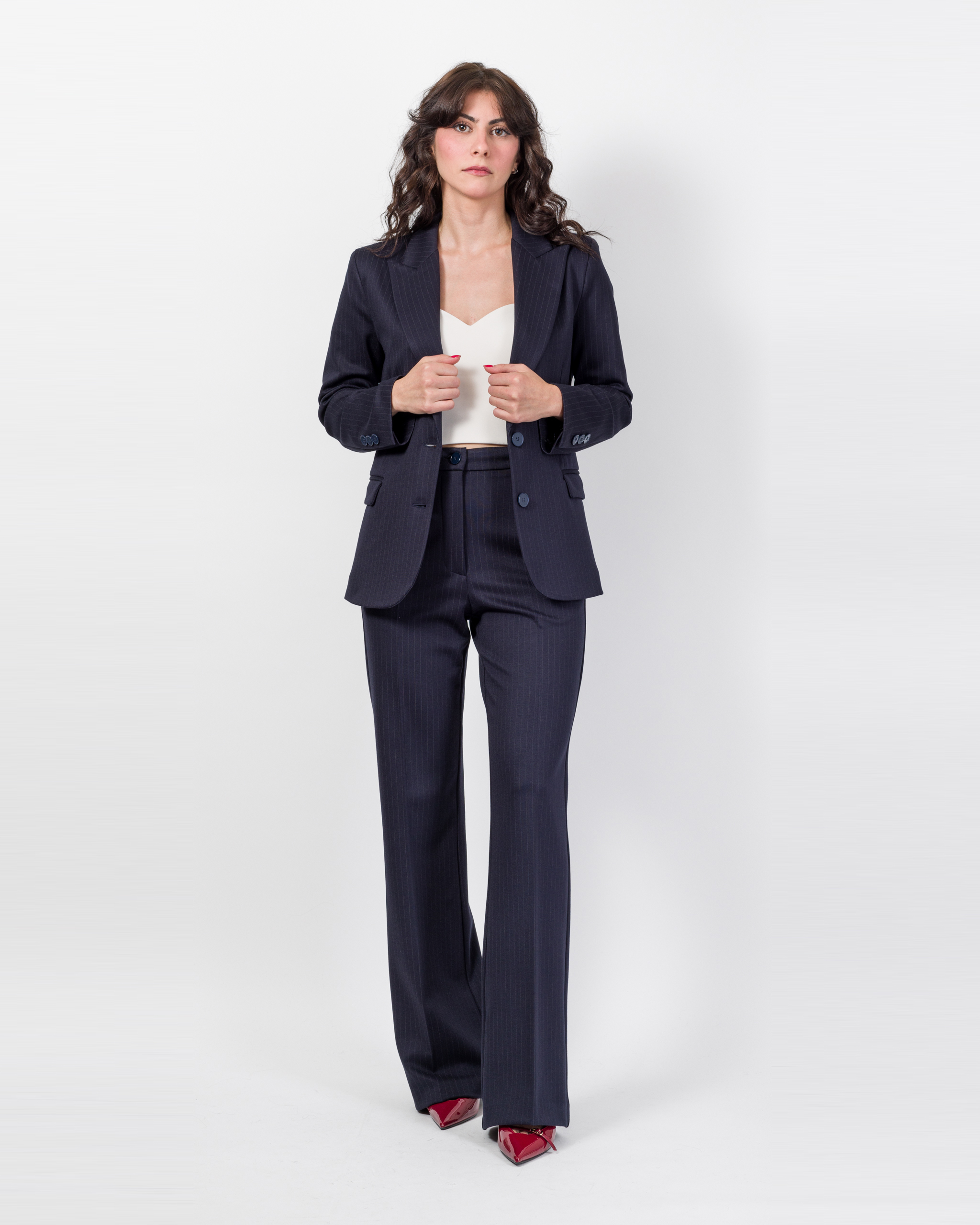 Alternative view of BLAZER GESSATO IN PUNTO MILANO - OLIVIA - VICOLO