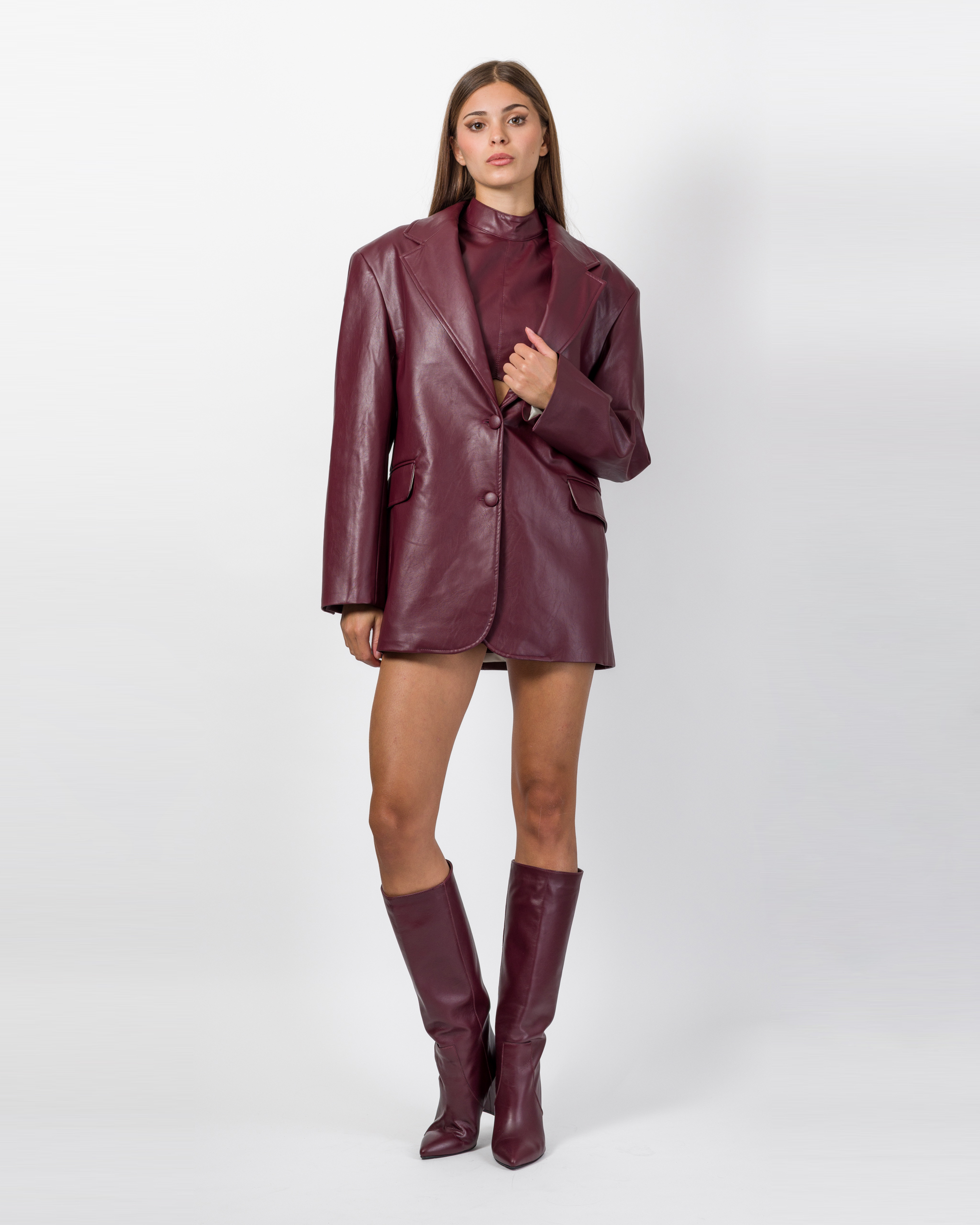 Alternative view of BLAZER OVERSIZE IN ECOPELLE - LARA - SILENCE LIMITED