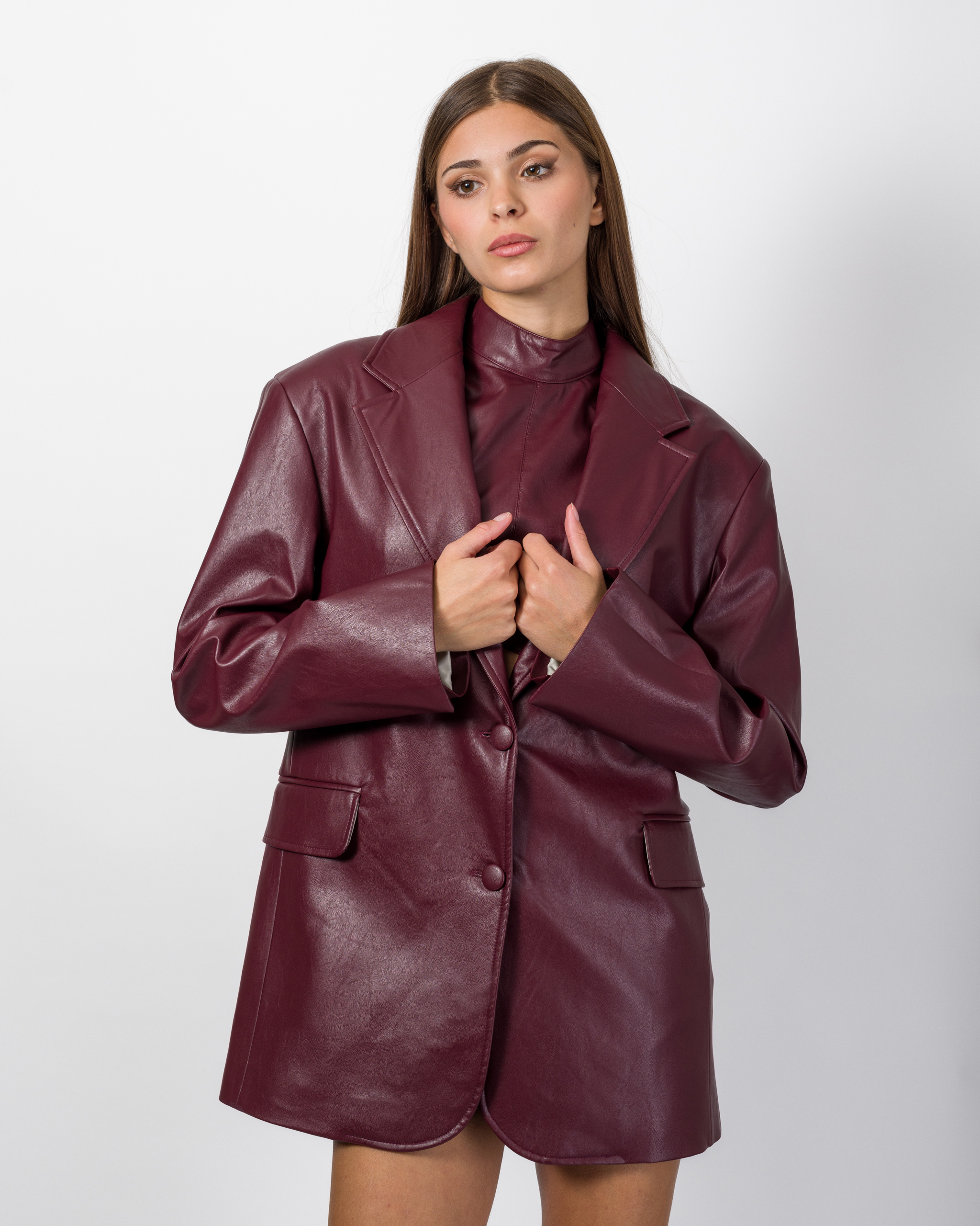 Alternative view of BLAZER OVERSIZE IN ECOPELLE - LARA - SILENCE LIMITED