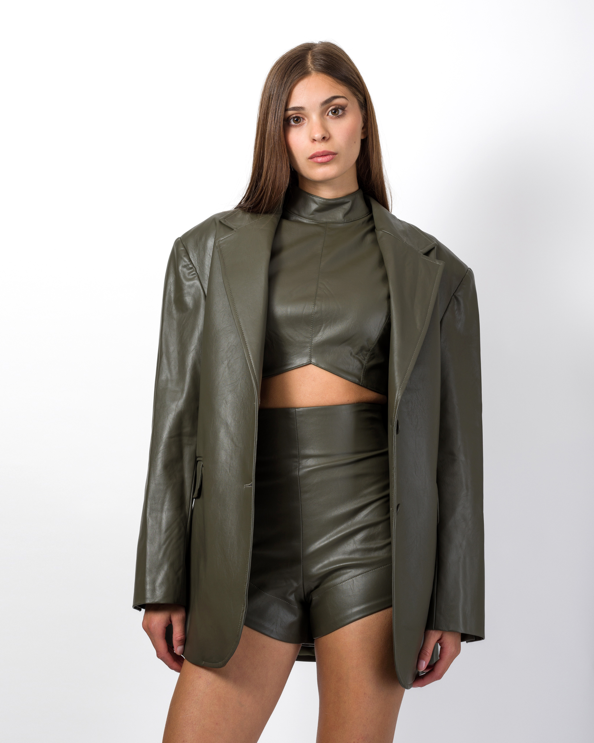 BLAZER OVERSIZE IN ECOPELLE - LARA - SILENCE LIMITED