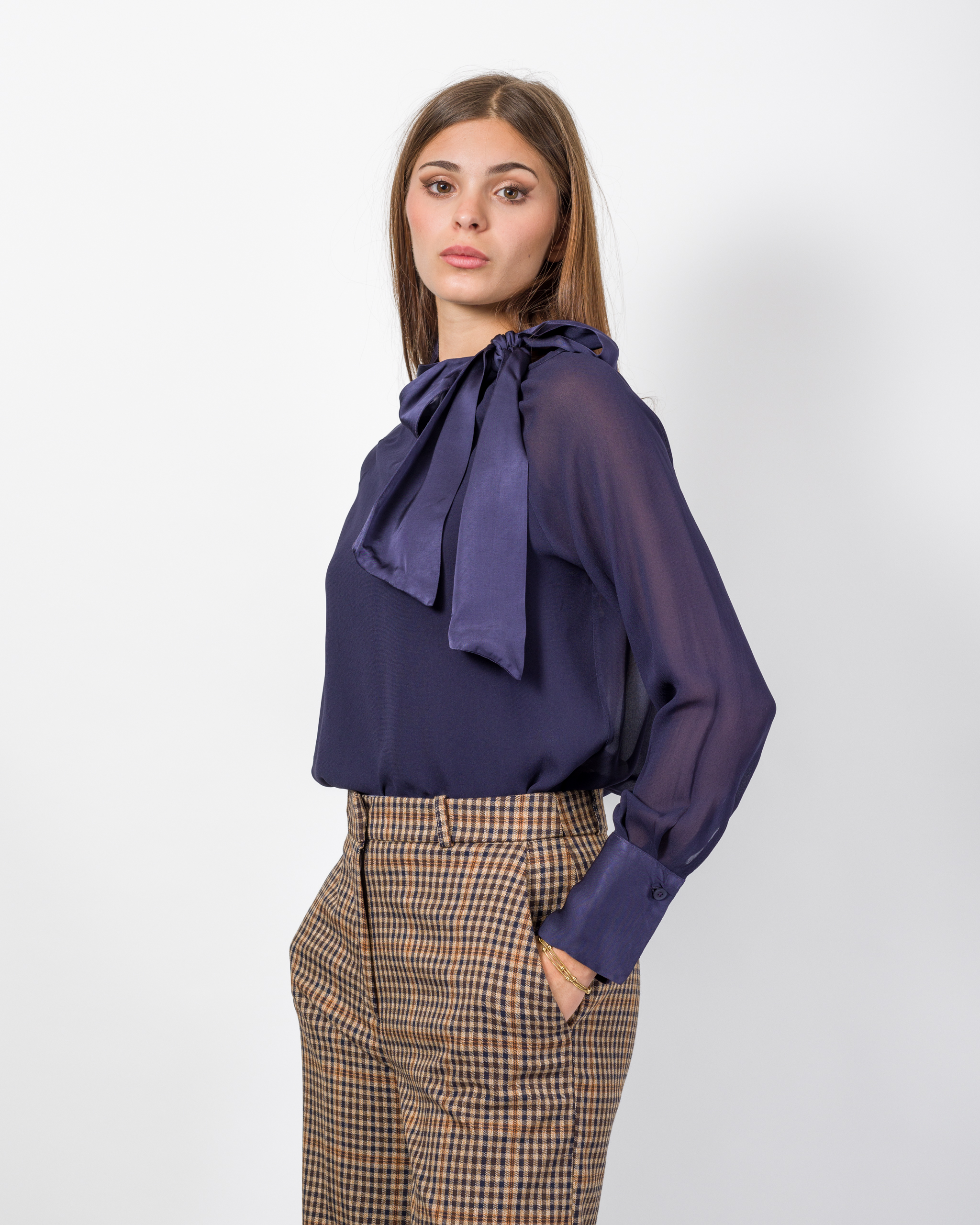 Alternative view of BLUSA 100% VISCOSA CON FIOCCO - HAVEONE