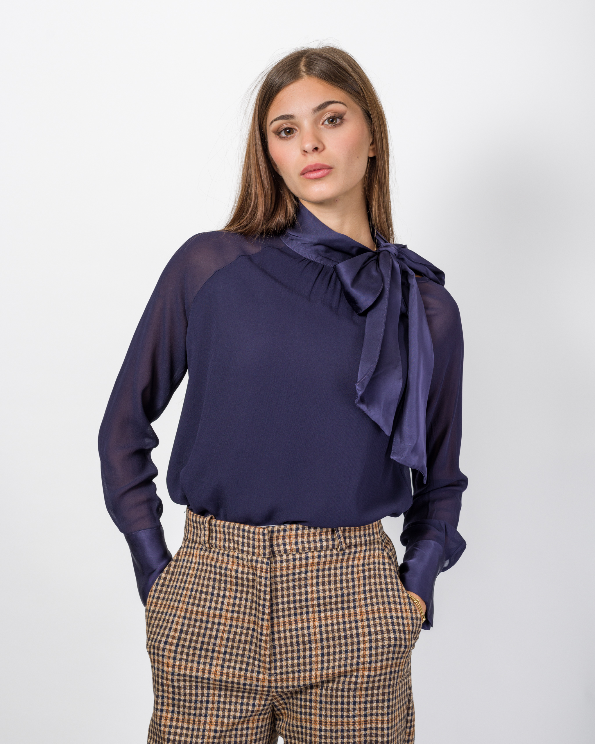 BLUSA 100% VISCOSA CON FIOCCO - HAVEONE