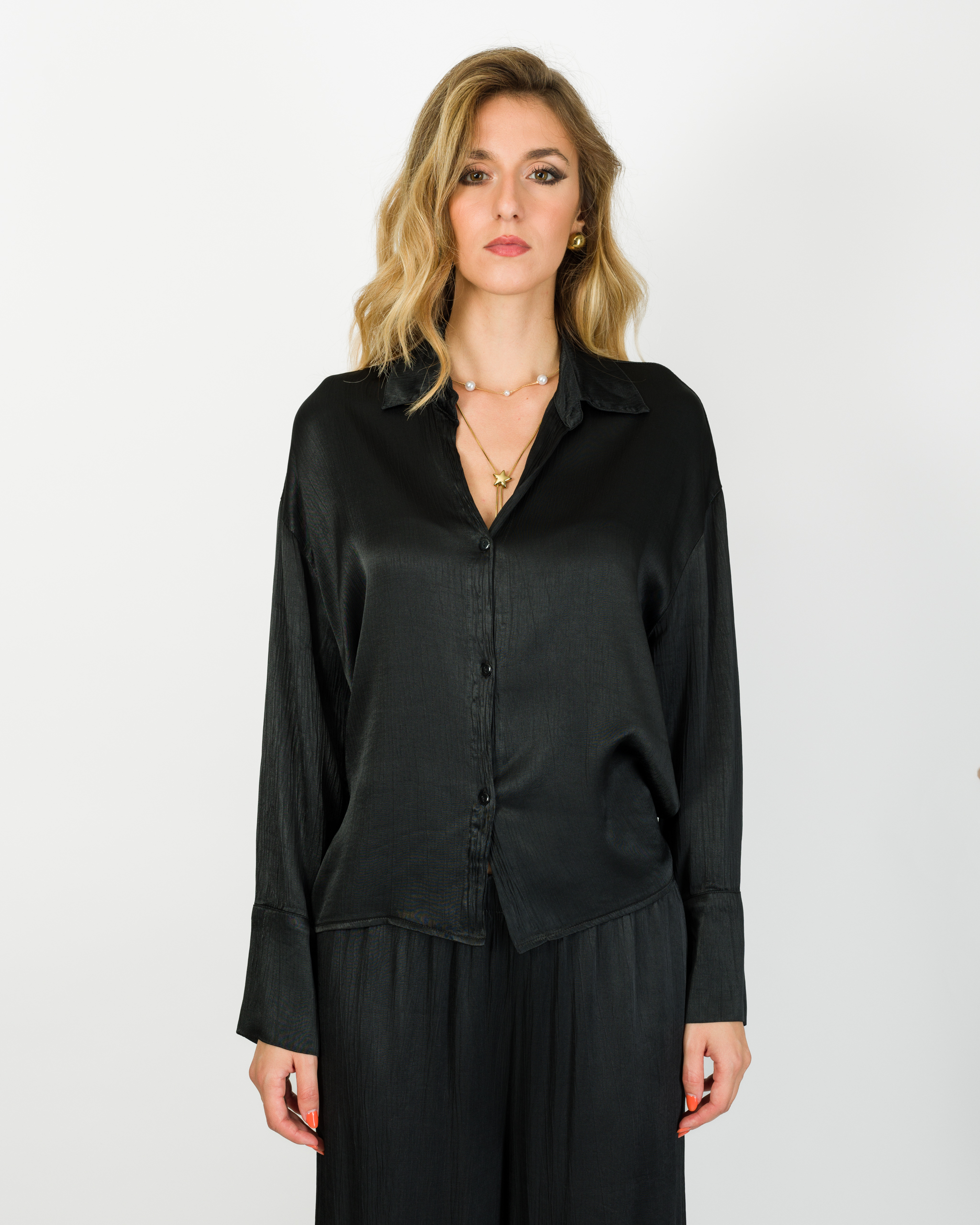 Alternative view of CAMICIA 100% VISCOSA EFFETTO CRESPATO - HAVEONE