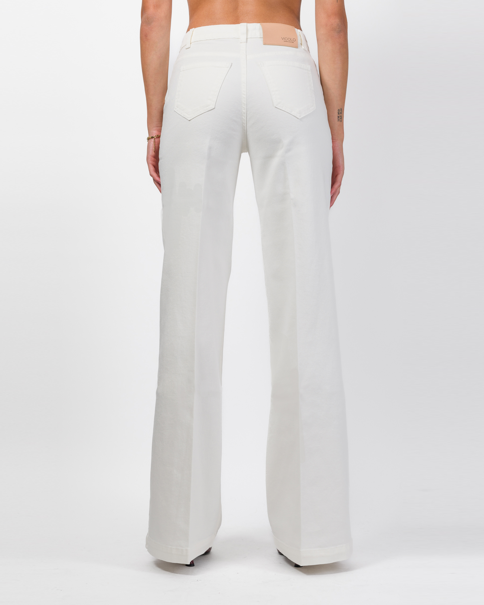 JEANS PALAZZO BIANCO ELENA VICOLO Mirror Clothing