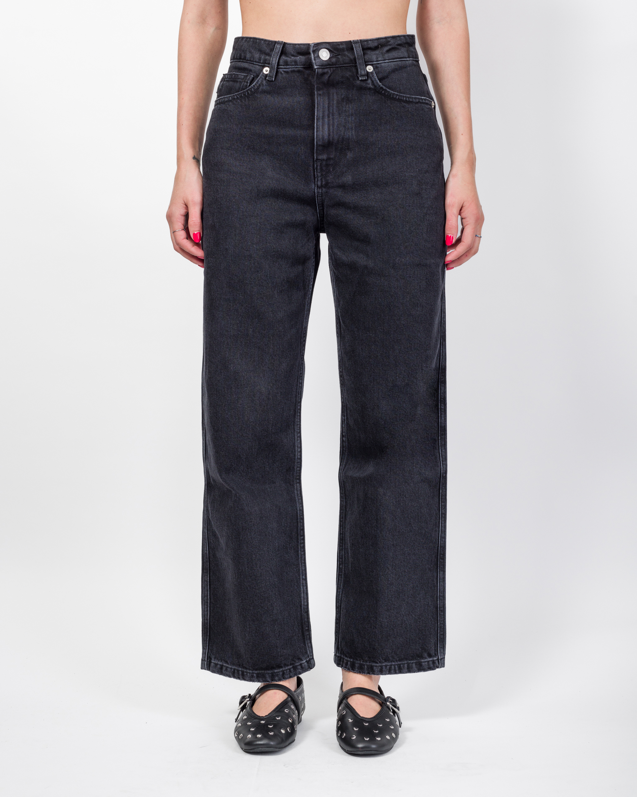 JEANS STRAIGHT-LEG NERO - KATE - VICOLO