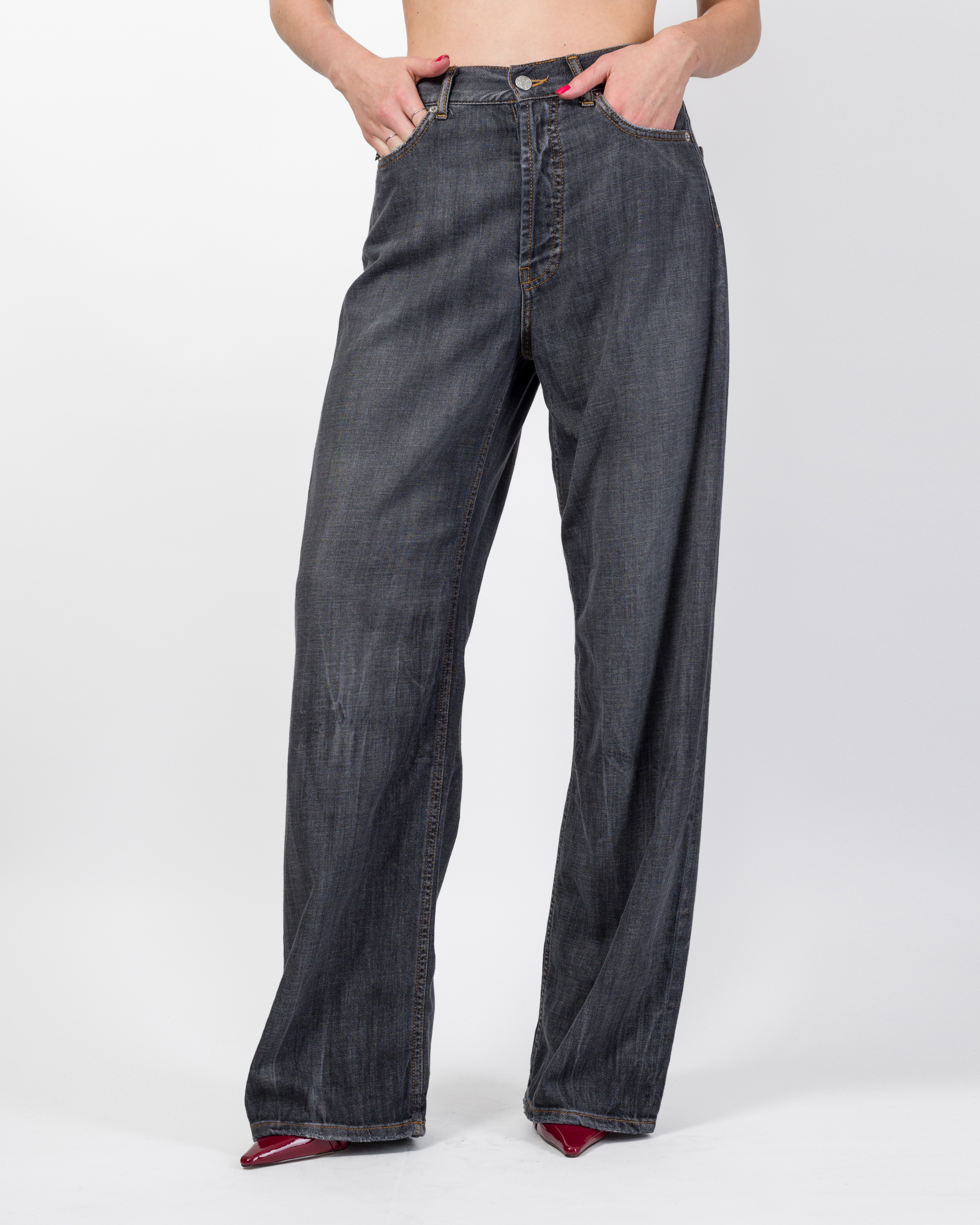 JEANS WIDE-LEG  IN TELA SLEGATA - KEIN - HAVEONE