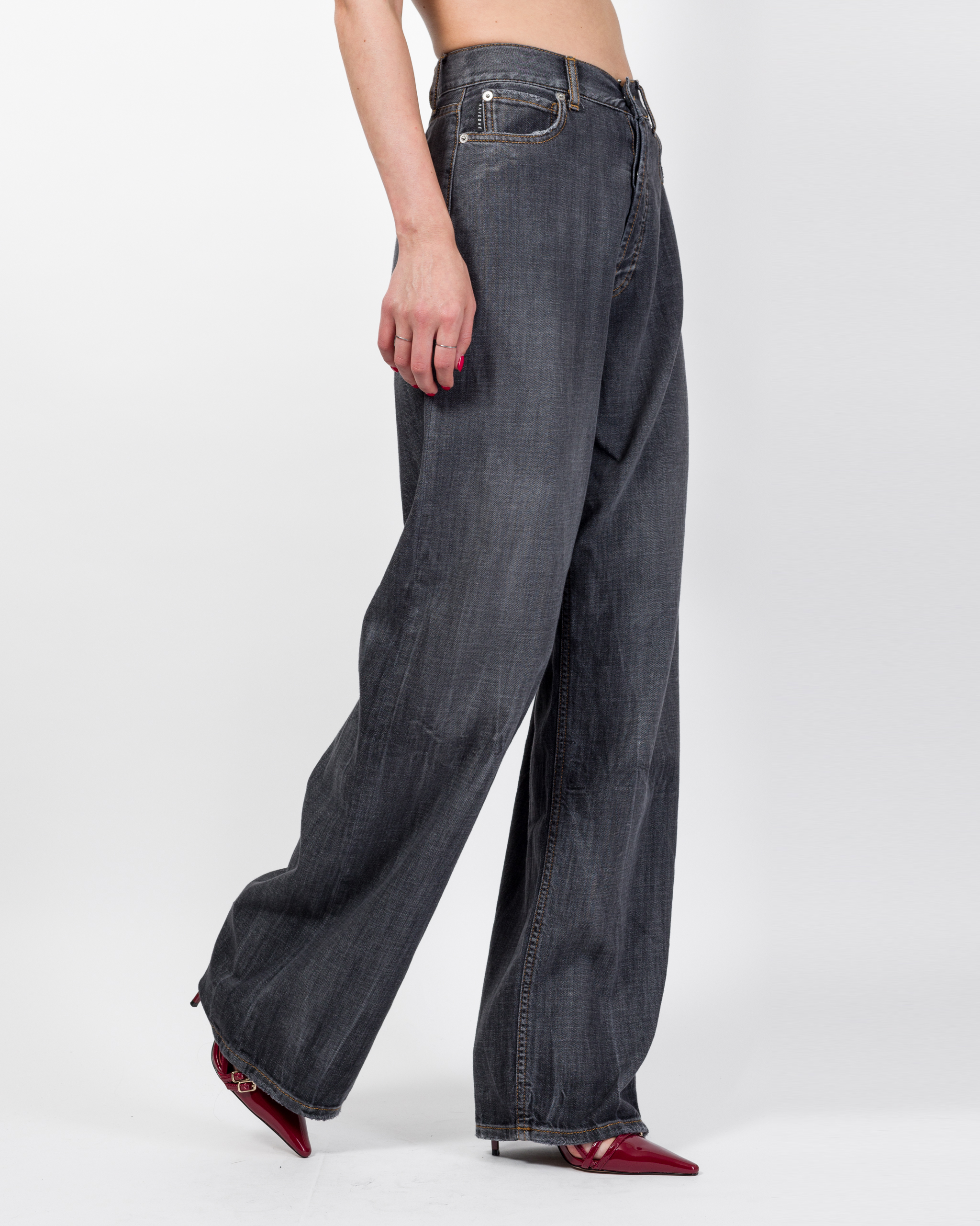 Alternative view of JEANS WIDE-LEG  IN TELA SLEGATA - KEIN - HAVEONE