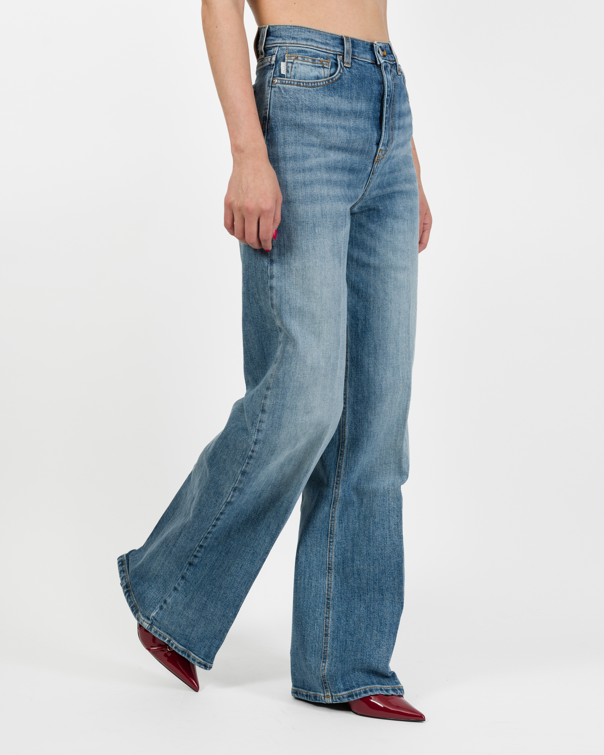 JEANS WIDE-LEG LAVAGGIO MEDIO - LEXIE - VICOLO