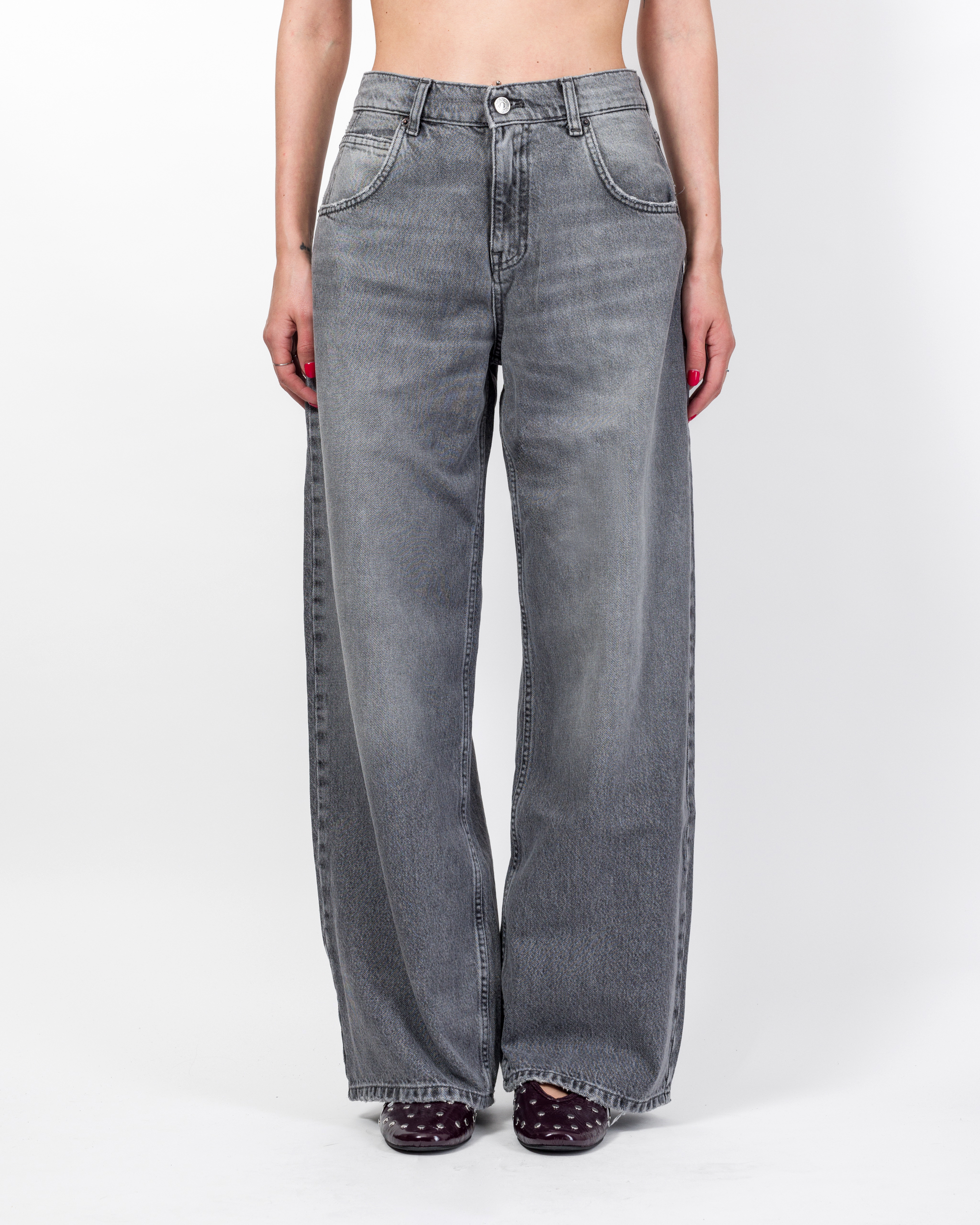 Alternative view of JEANS WIDE-LEG GRIGIO - MIA - VICOLO