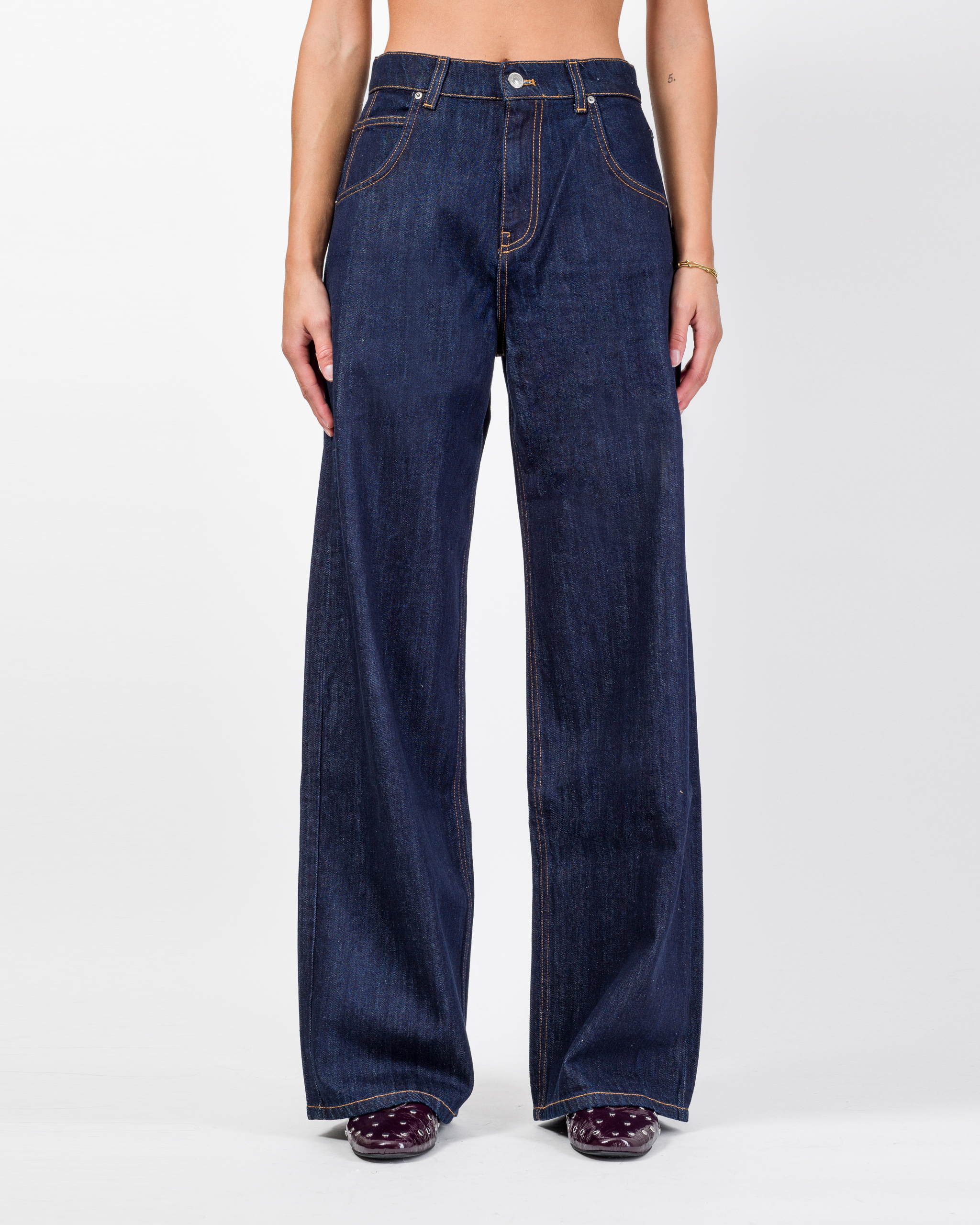 Alternative view of JEANS WIDE-LEG BLU SCURO - MIA - VICOLO