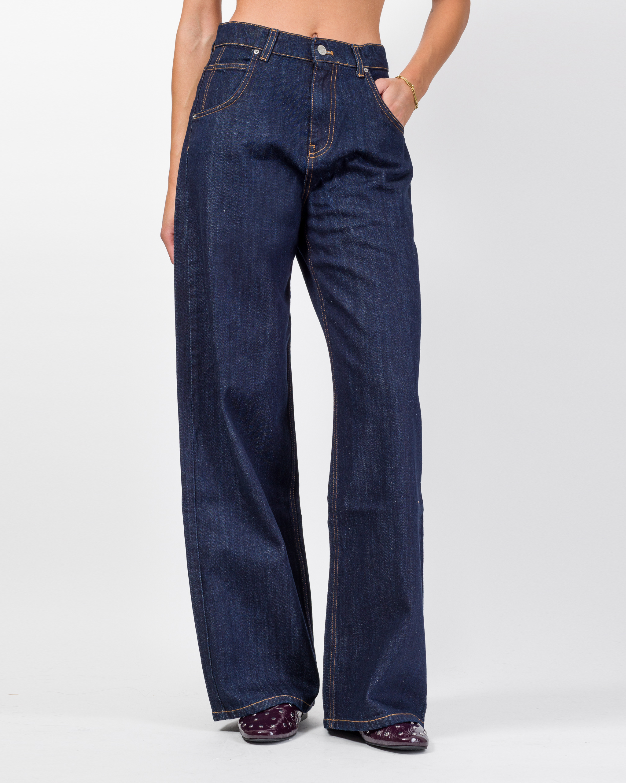 JEANS WIDE-LEG BLU SCURO - MIA - VICOLO