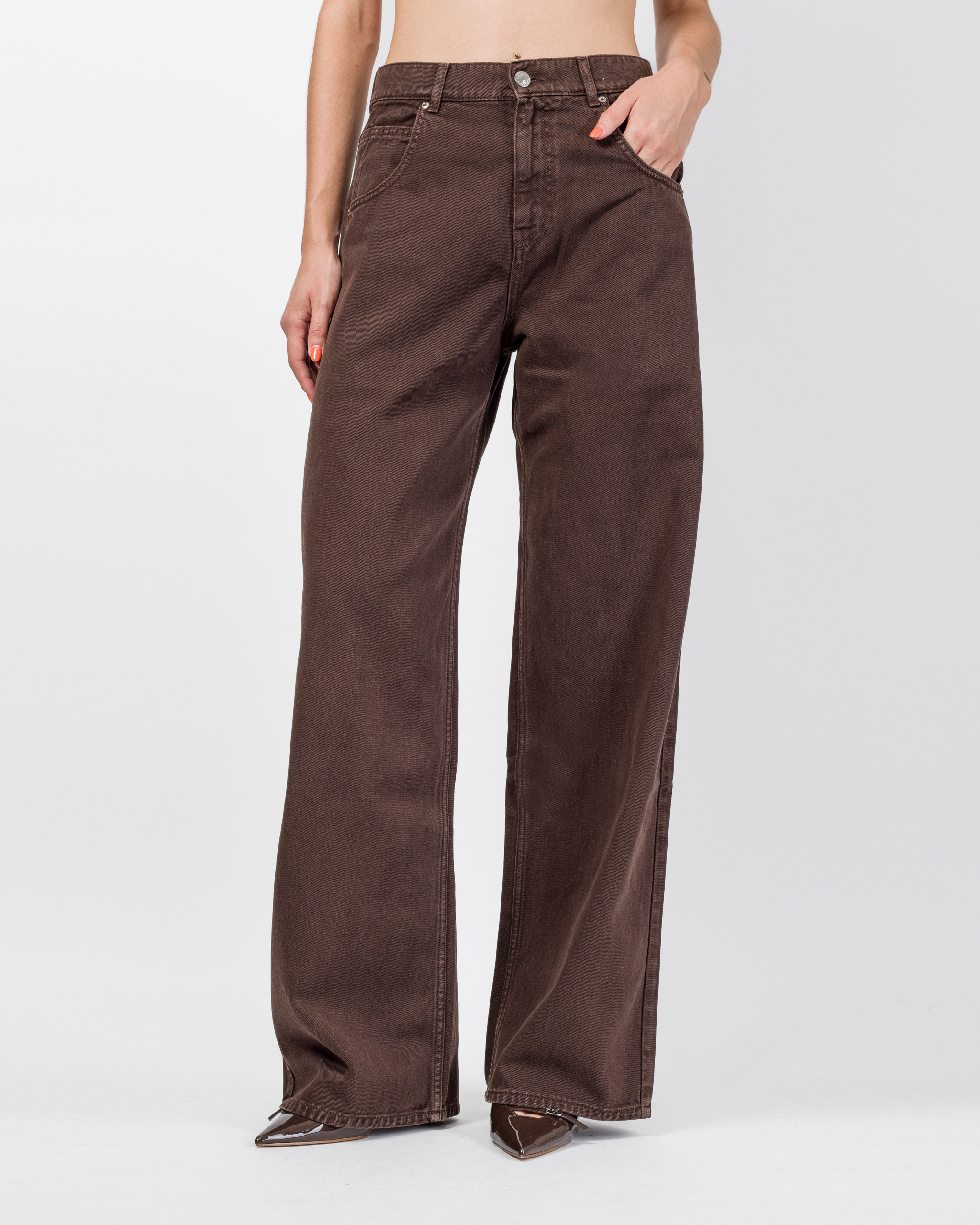 JEANS WIDE-LEG FONDENTE - MIA - VICOLO