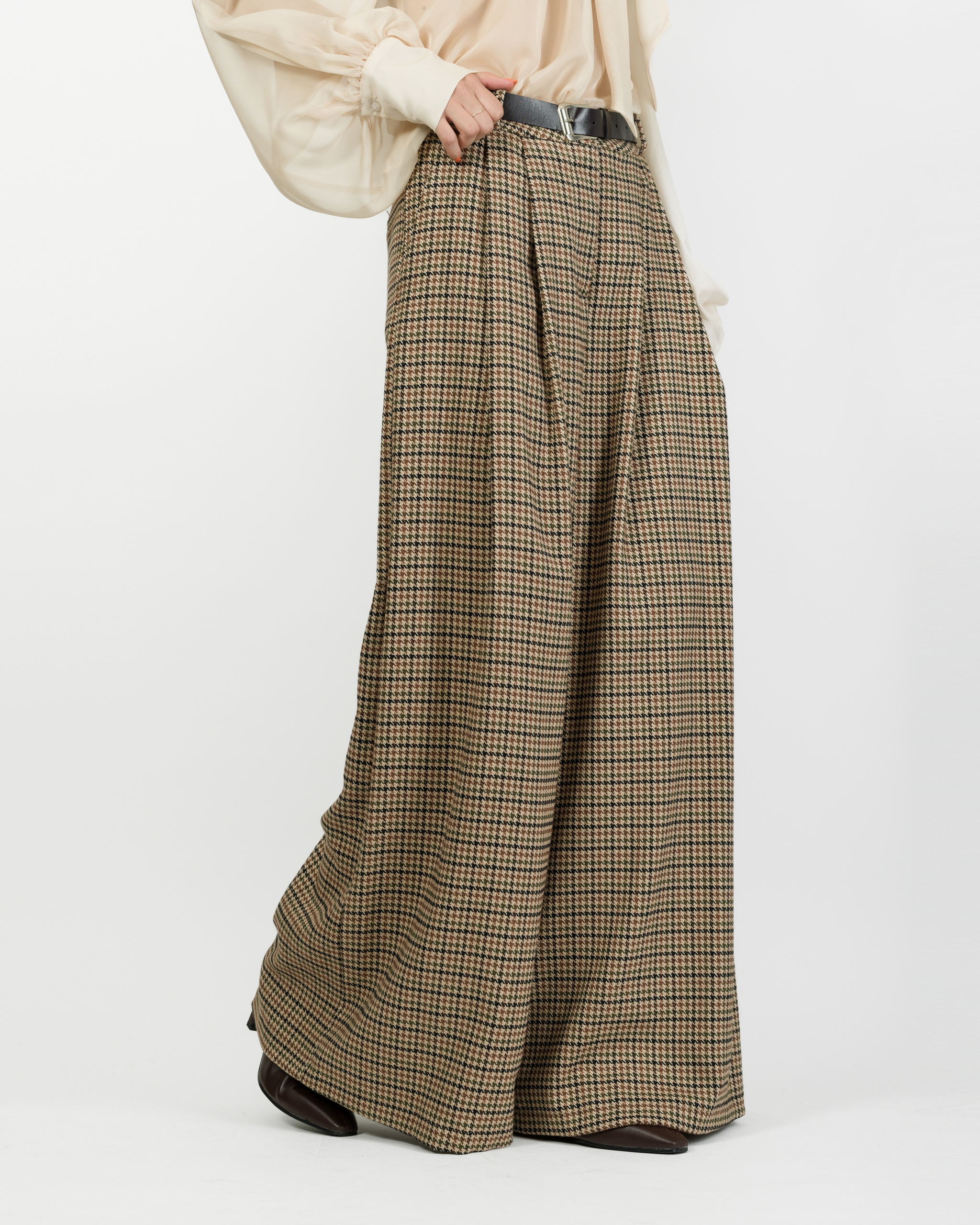 PANTALONE PALAZZO PIED DE POULE - MIRTA - HAVEONE