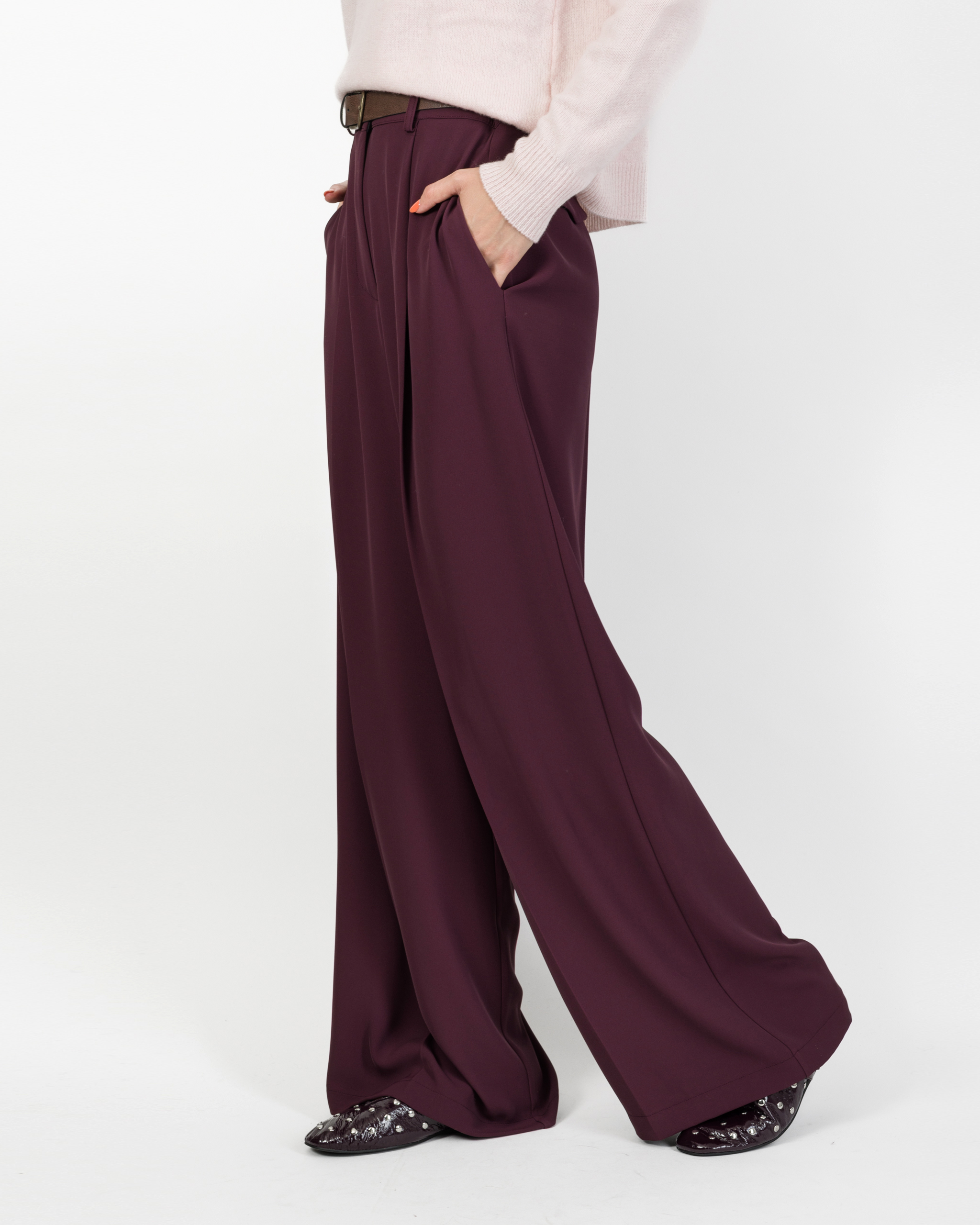 Alternative view of PANTALONE PALAZZO IN CADY - TENSIONE IN