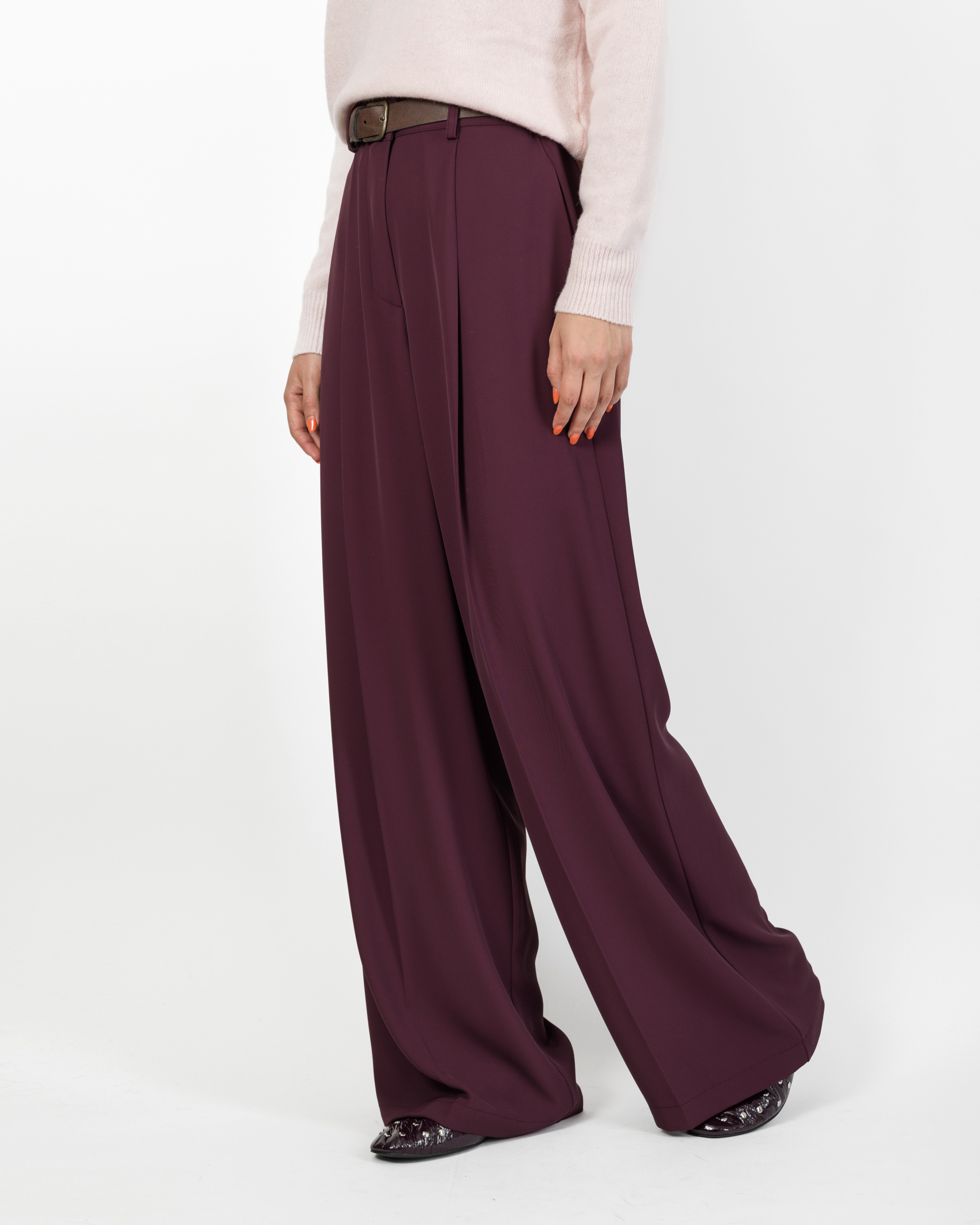 PANTALONE PALAZZO IN CADY - TENSIONE IN