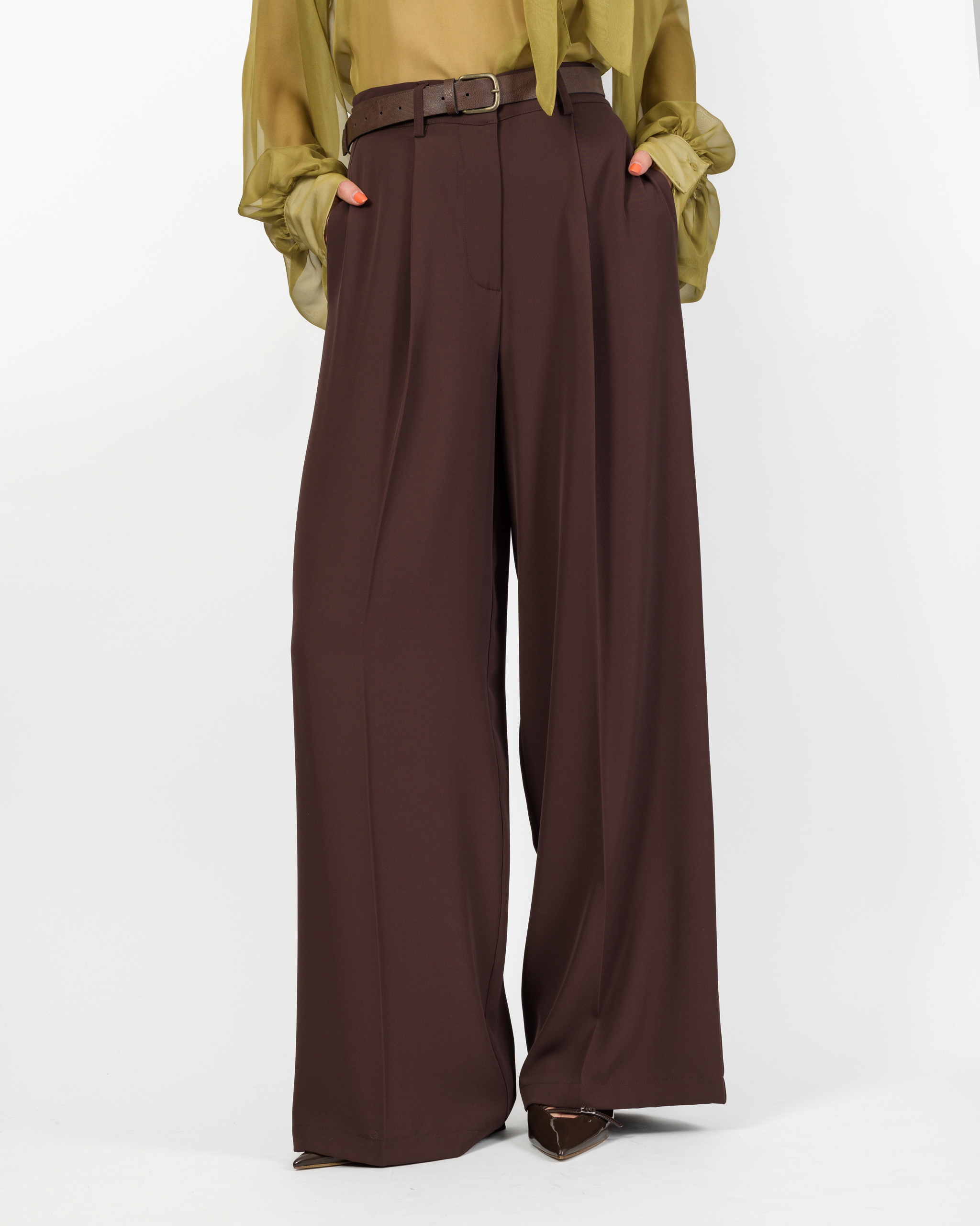 PANTALONE PALAZZO IN CADY - TENSIONE IN