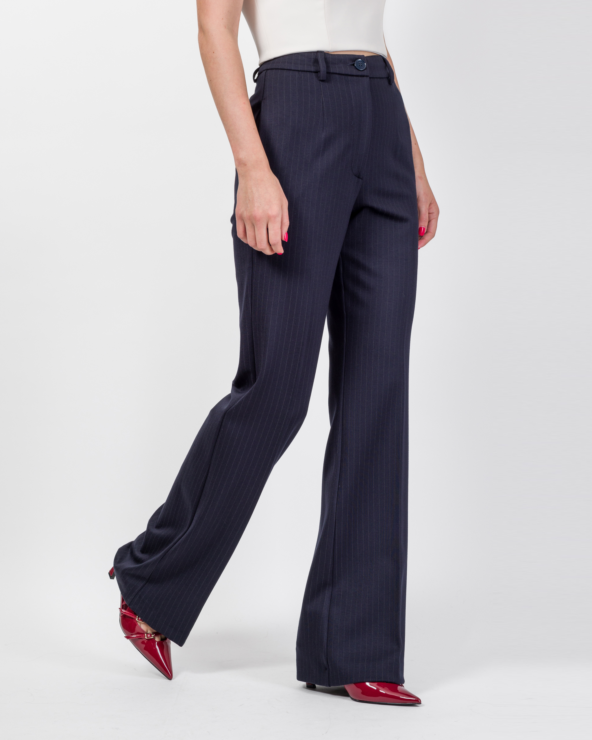 PANTALONE FLARE IN PUNTO MILANO - OLIVIA - VICOLO