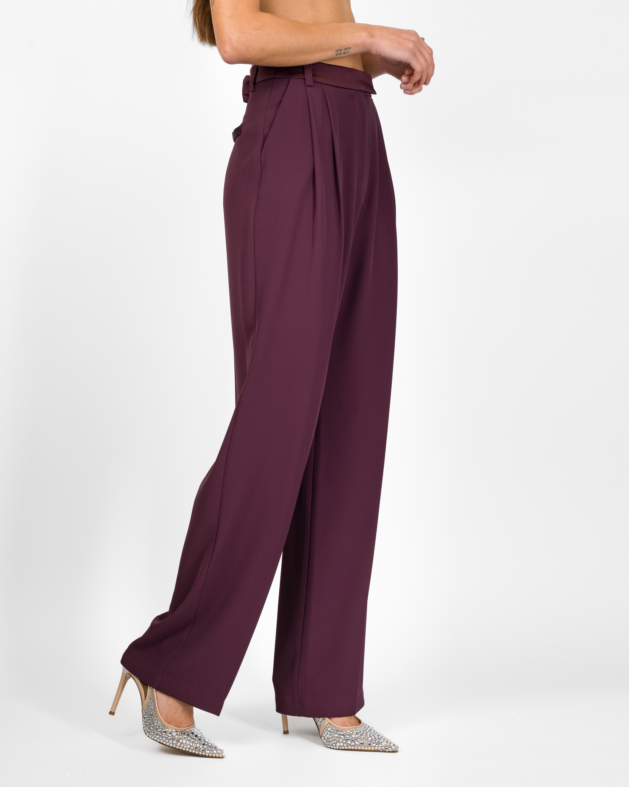 Alternative view of PANTALONE CON DETTAGLI IN RASO - CAROLINA - IMPERIAL