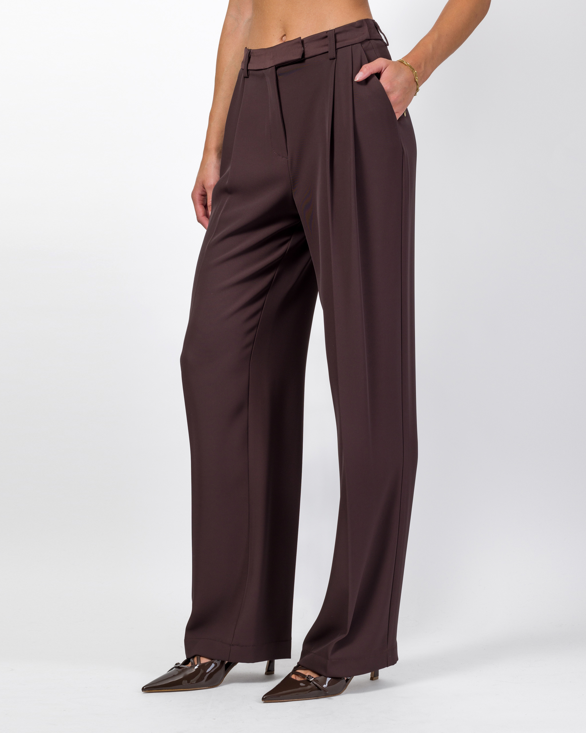 PANTALONE CON DETTAGLI IN RASO - CAROLINA - IMPERIAL