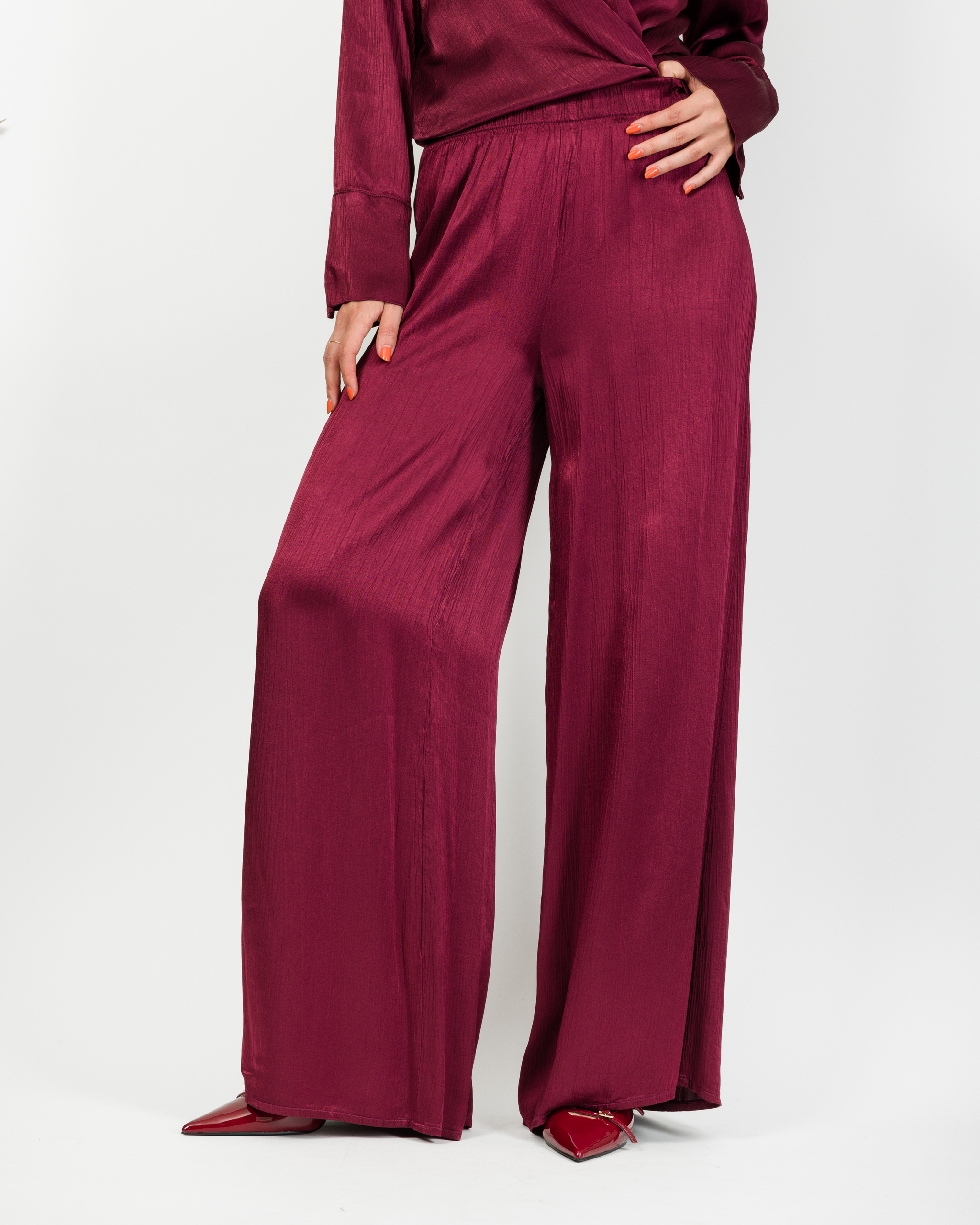 Alternative view of PANTALONE 100% VISCOSA EFFETTO CRESPATO - NORA - HAVEONE