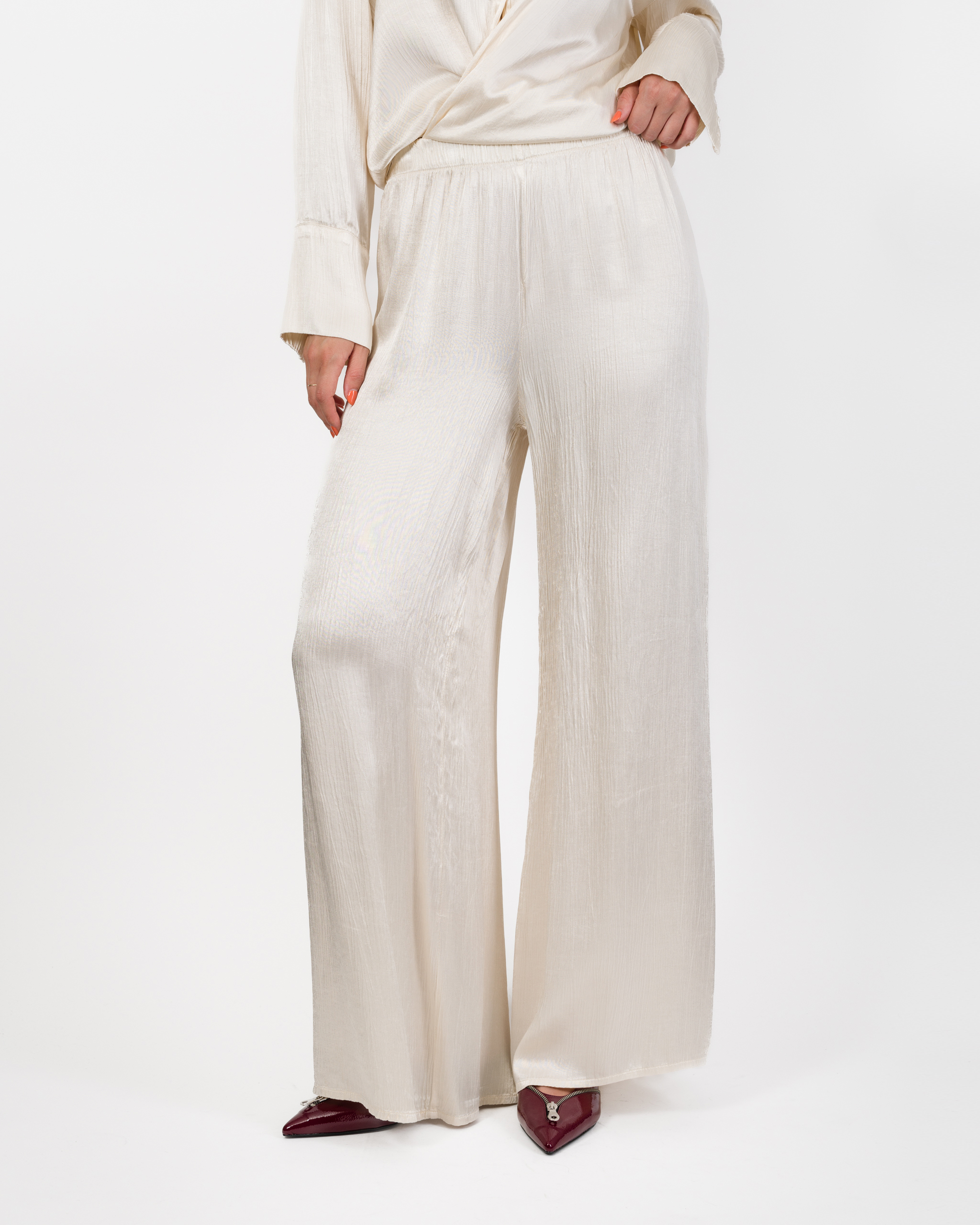 PANTALONE 100% VISCOSA EFFETTO CRESPATO - NORA - HAVEONE