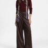 PANTALONE WIDE-LEG EFFETTO SUEDE - KAREN - DIXIE