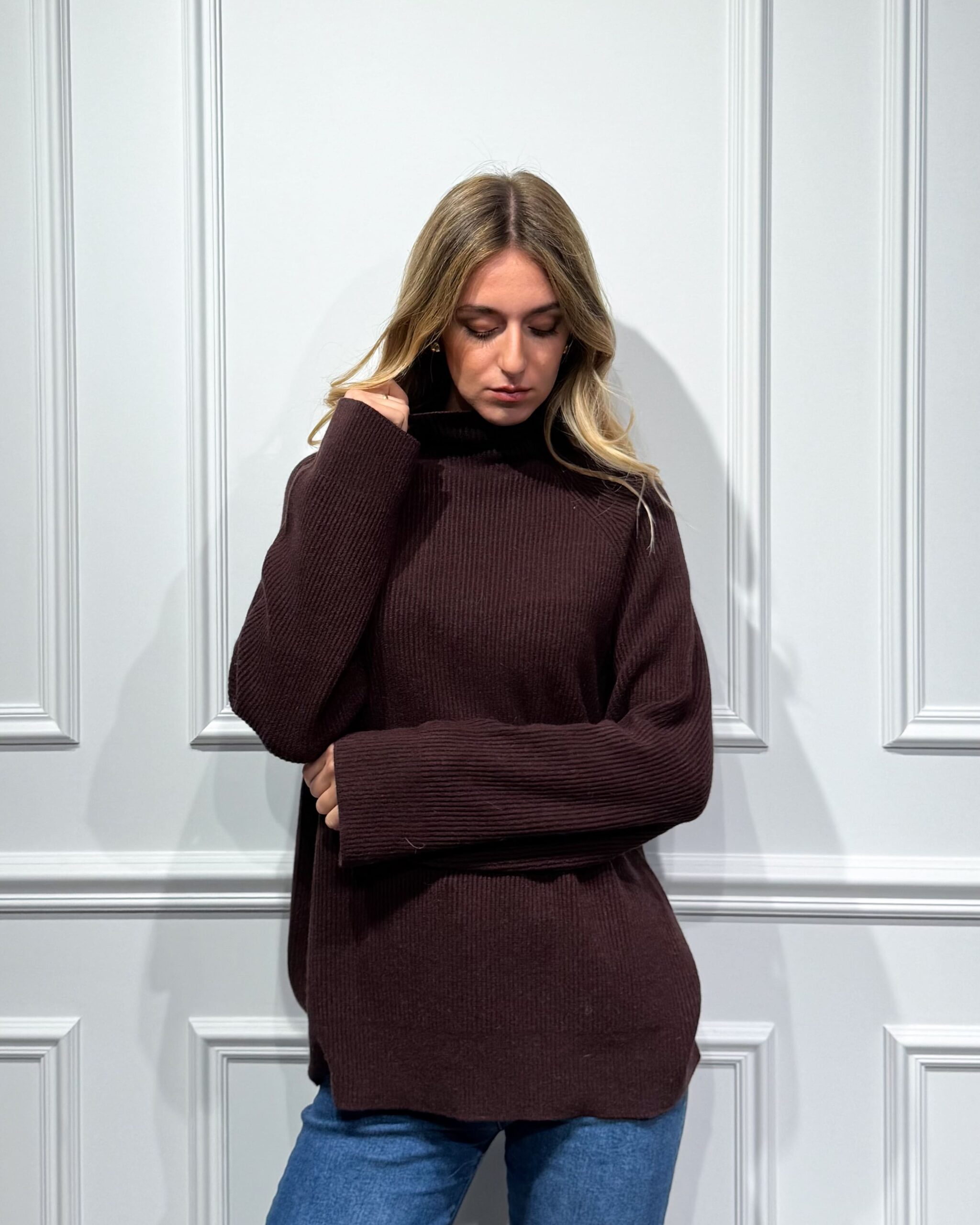 PULL OVERSIZE CON COLLO A CRATERE - KONTATTO
