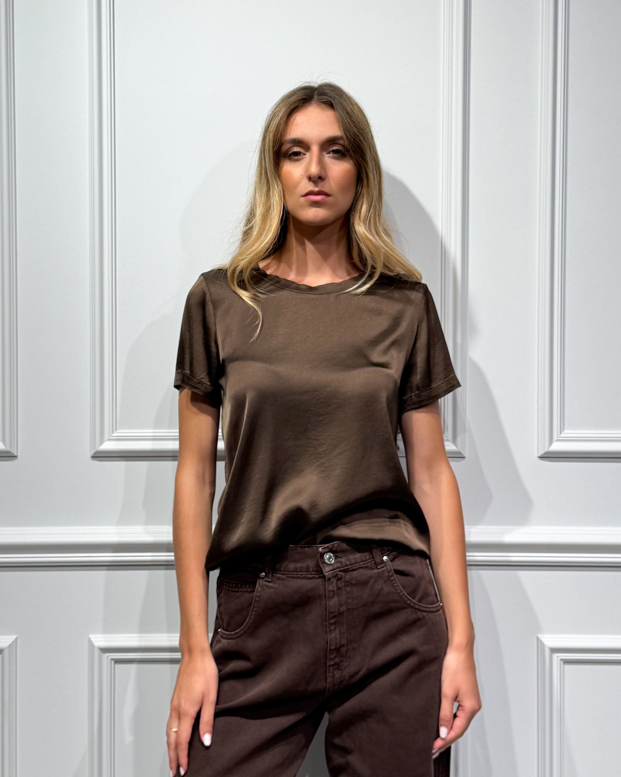 T-SHIRT IN RASO DI VISCOSA - HAVEONE