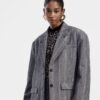 BLAZER BOXY CROPPED SPIGATO CON RIGA - PAMELA - DIXIE