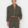 BOMBER CROP CON TASCONI E COULISSE - SILENCE LIMITED