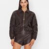 GIUBBOTTO BOMBER TRAPUNTATO IN ECOPELLE - SILENCE LIMITED