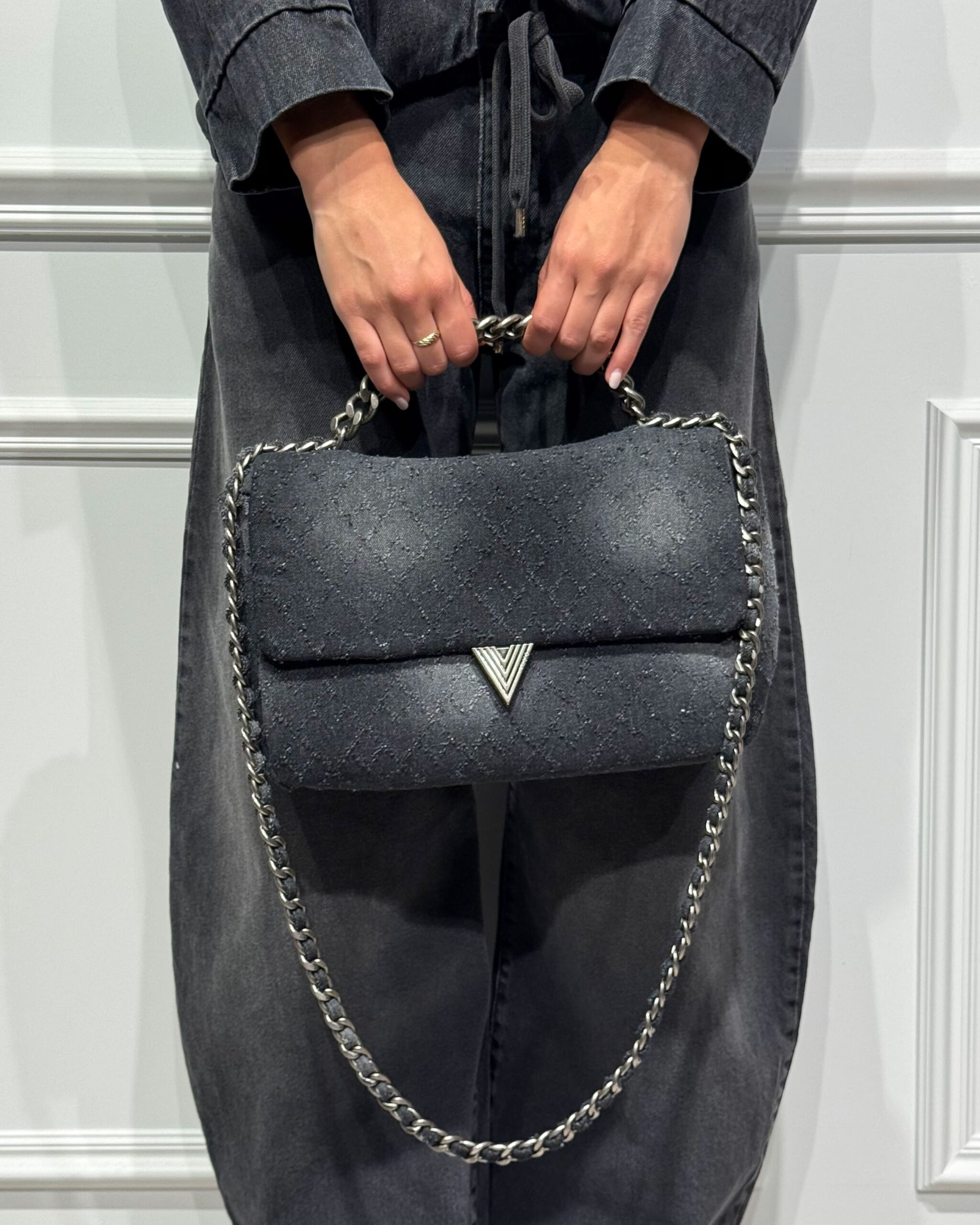 Alternative view of BORSA IN DENIM - DARK DAMA - VICOLO