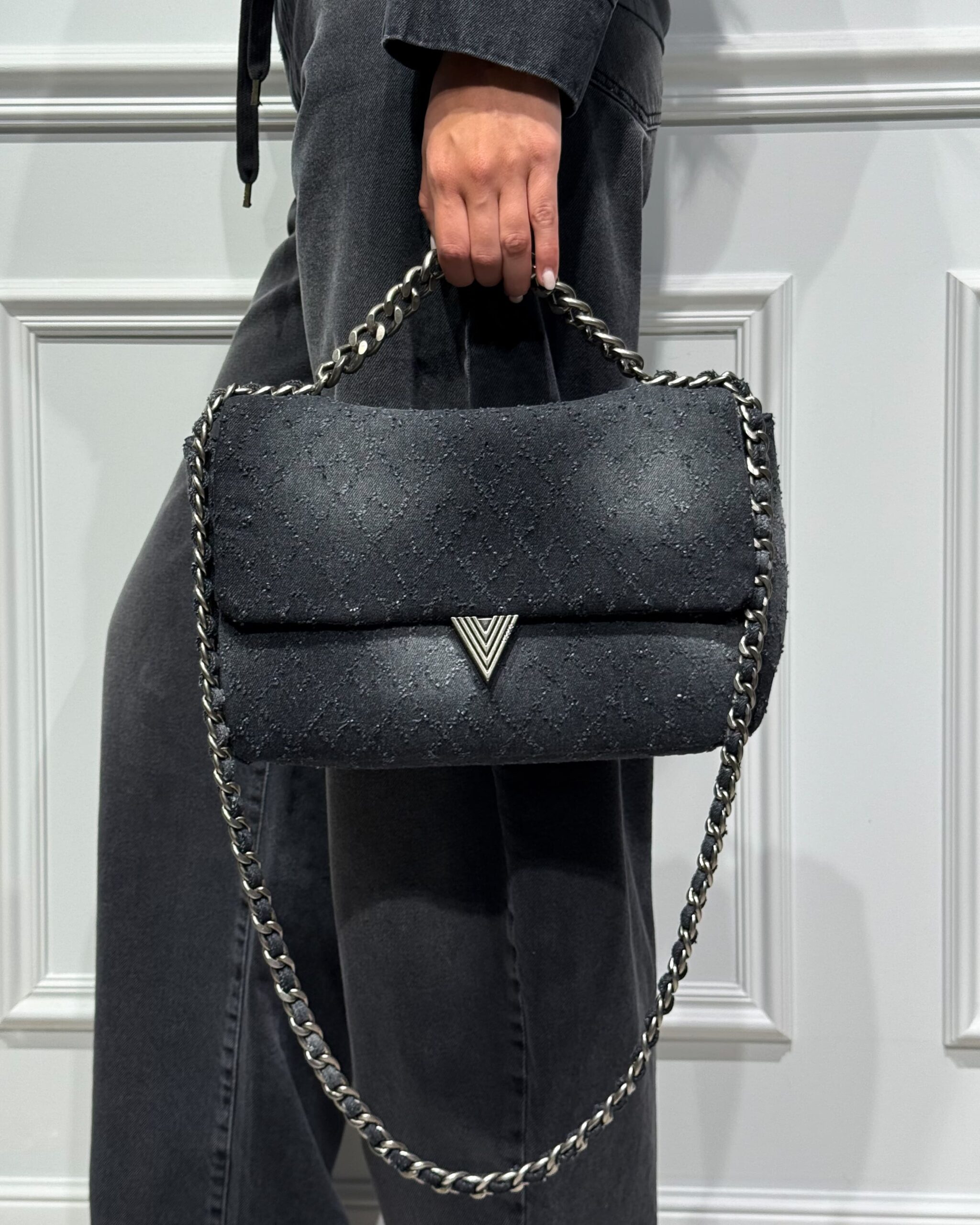 BORSA IN DENIM - DARK DAMA - VICOLO