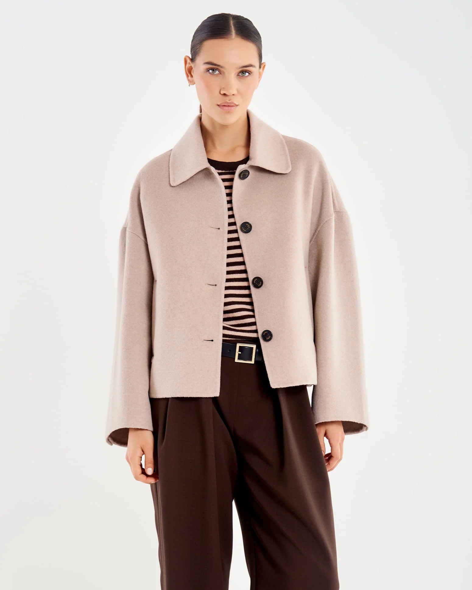 GIACCA CAPPOTTO CON COLLETTO 50% LANA - VICOLO